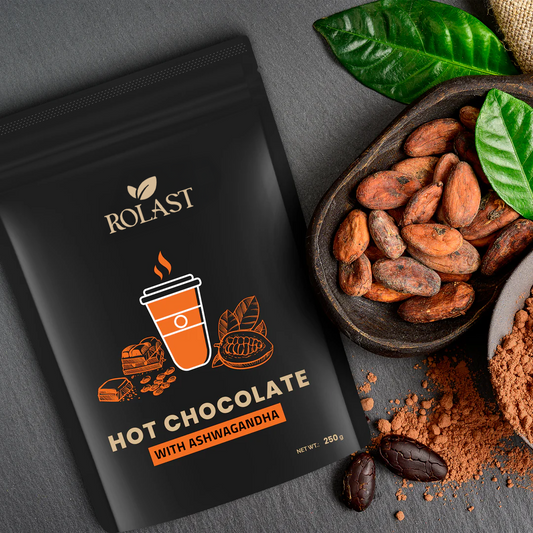 Rolast Drinking Hot Chocolate with Ashwagandha