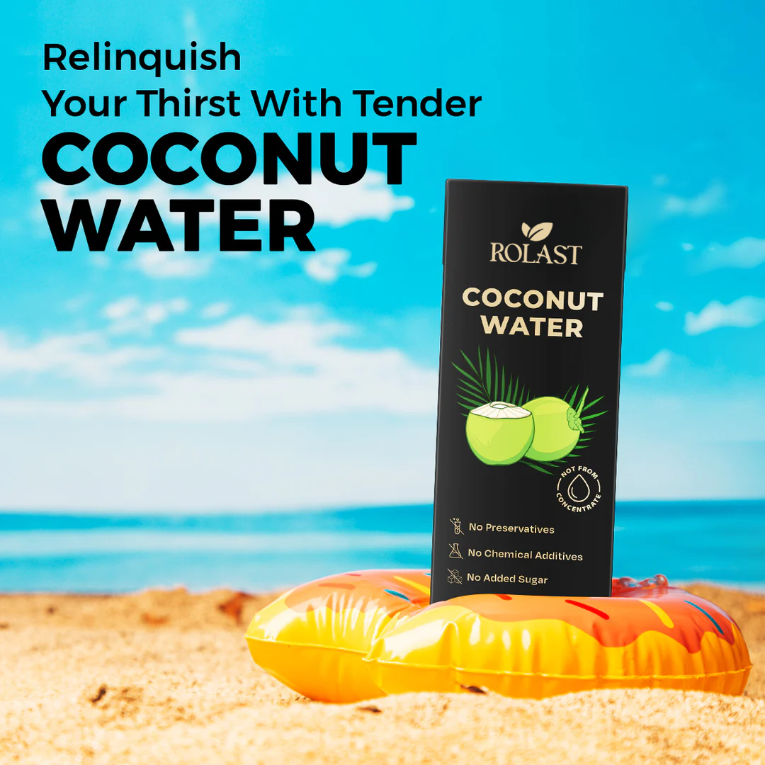 Rolast Raw Tender Coconut Water for Active Lifestyle [200ml] Pack of 27