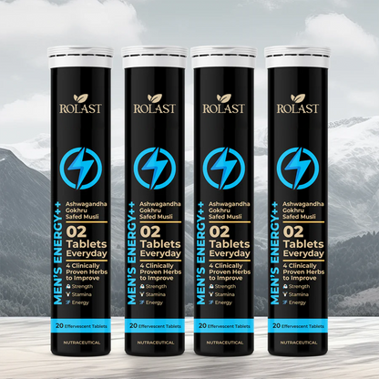 Men's Energy ++ Effervescent Tablets for Strength, Stamina and Performance - Drop Fizz & Drink